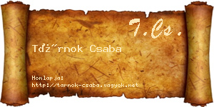 Tárnok Csaba névjegykártya
