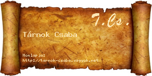 Tárnok Csaba névjegykártya