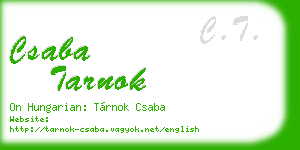 csaba tarnok business card